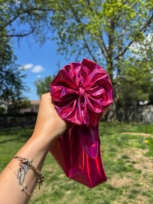 Surprise drop holographic bow wraps
