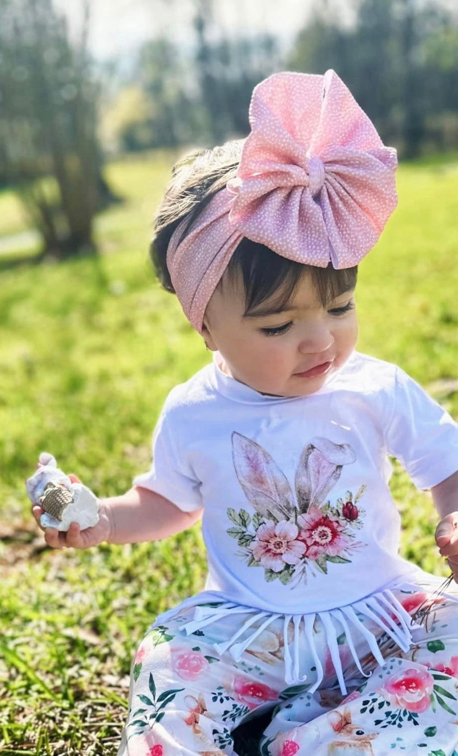 Boho Dotted Bow Wrap